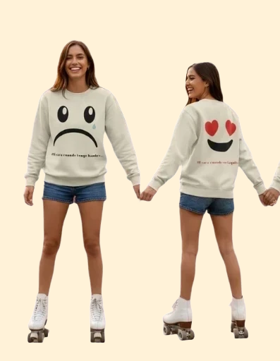 Sudadera con diseño  de emojis. 