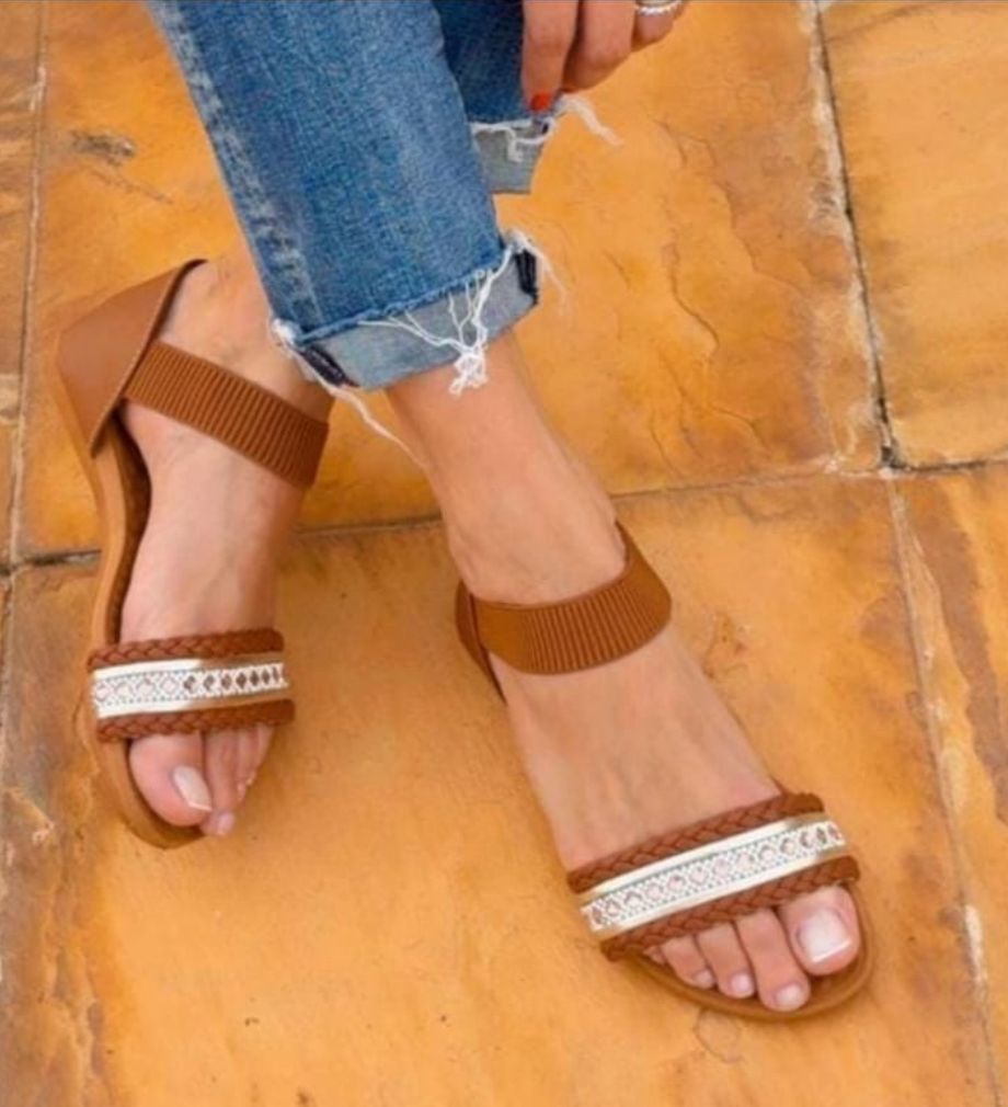 Sandália ortopédica Casual Marrom