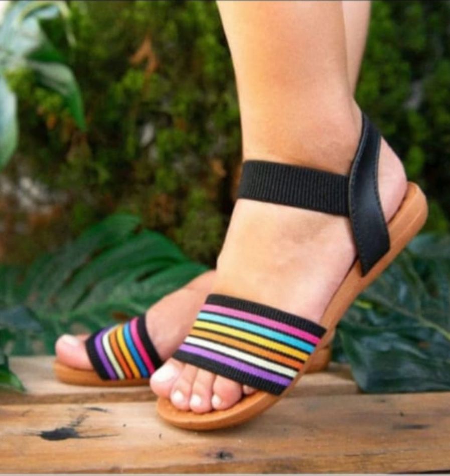 Sandália Rasteira Colorida