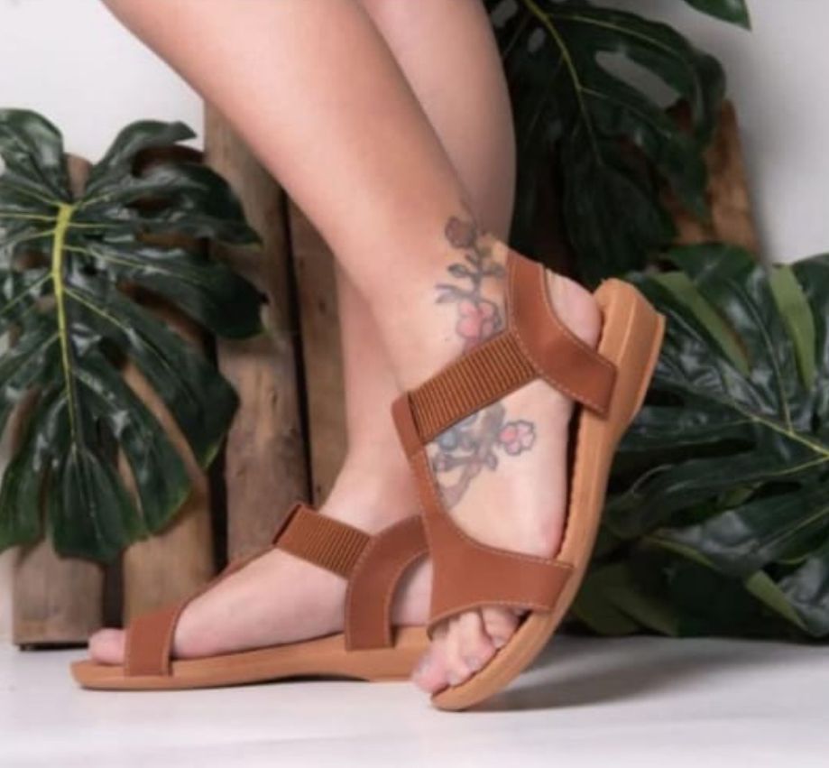 Sandália Rasteira Marrom