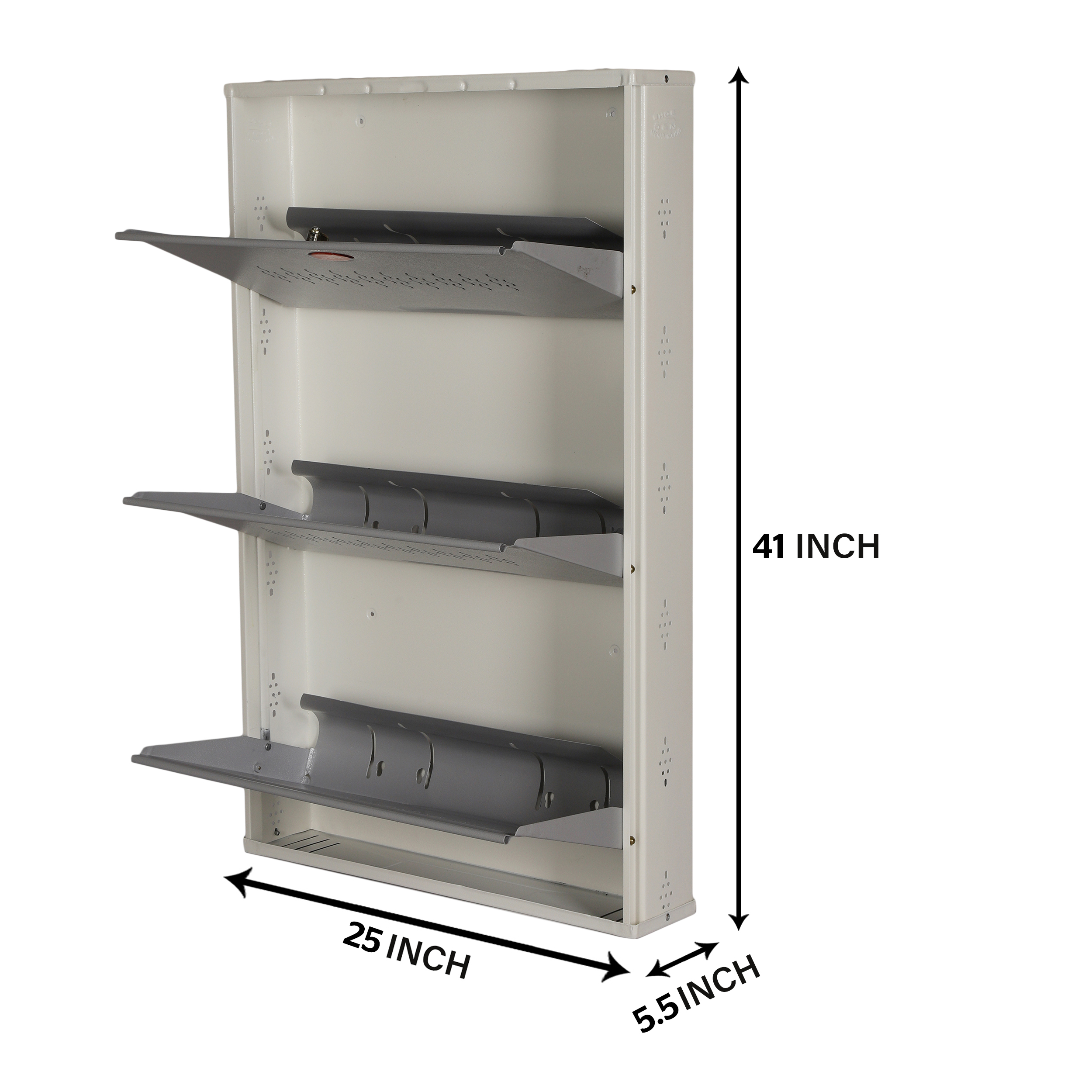 JUMBO 3-Door Steel Shoe Rack