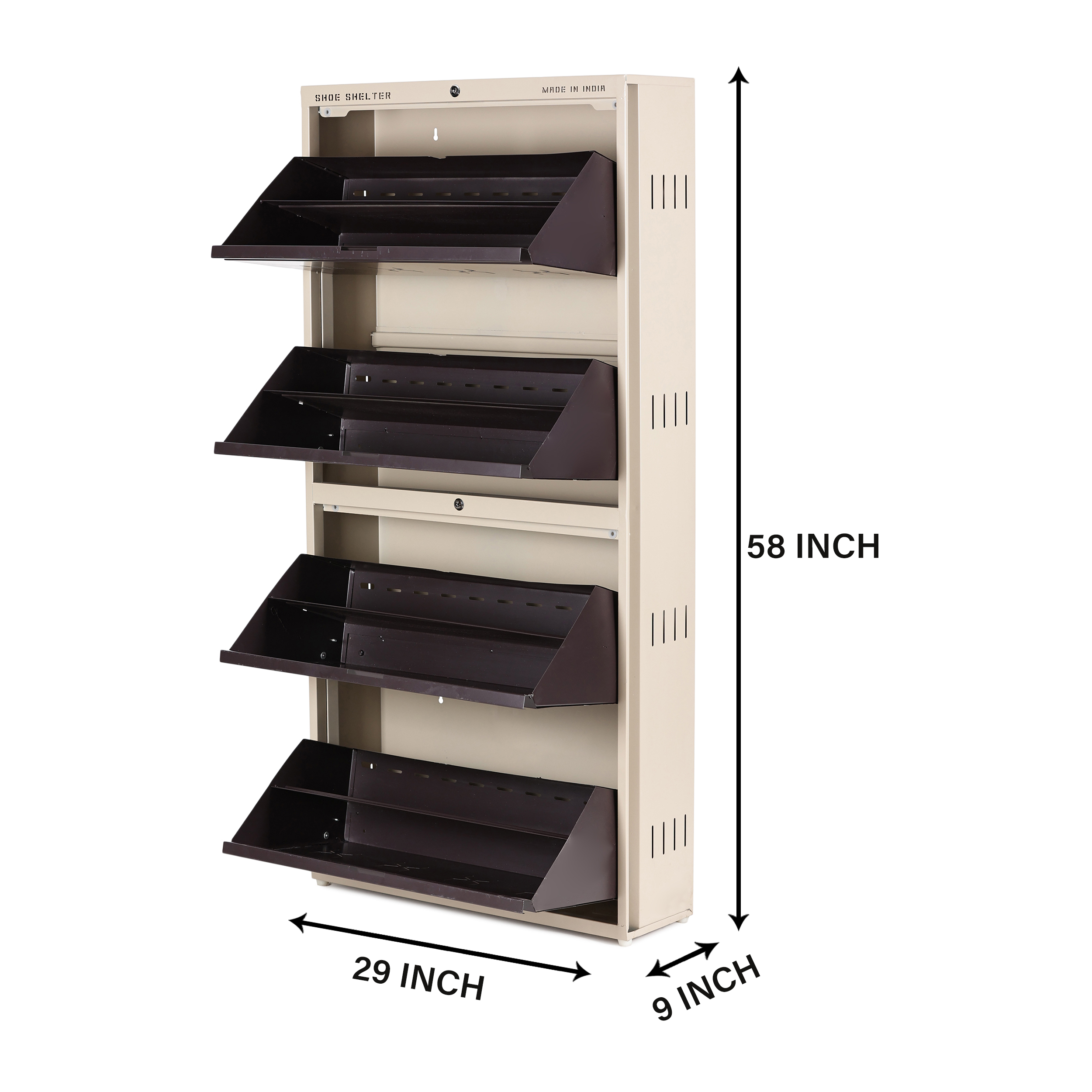 4-Tier Double Deck Shoe Rack