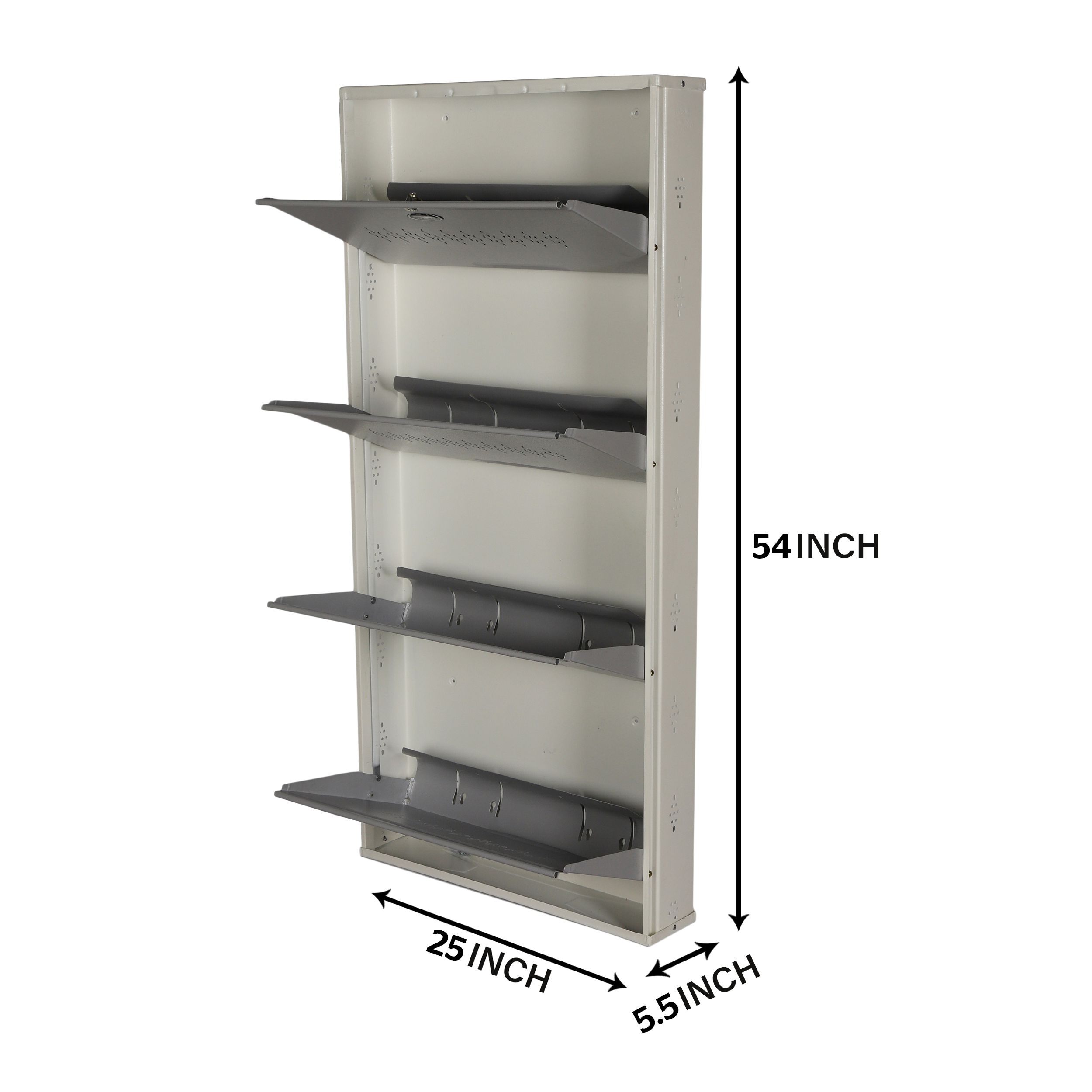 JUMBO 4-Door Steel Shoe Rack