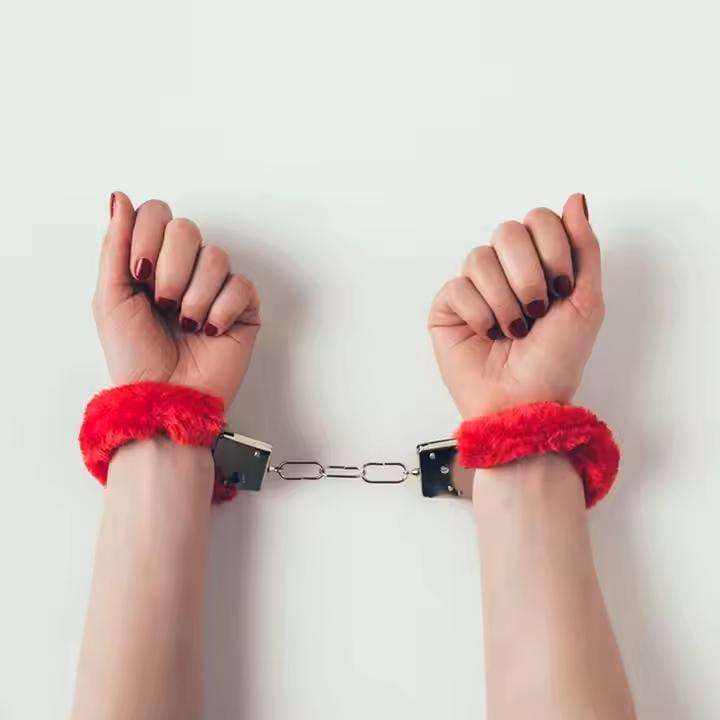 Love Shackles (Fuzzy Red Handcuffs)