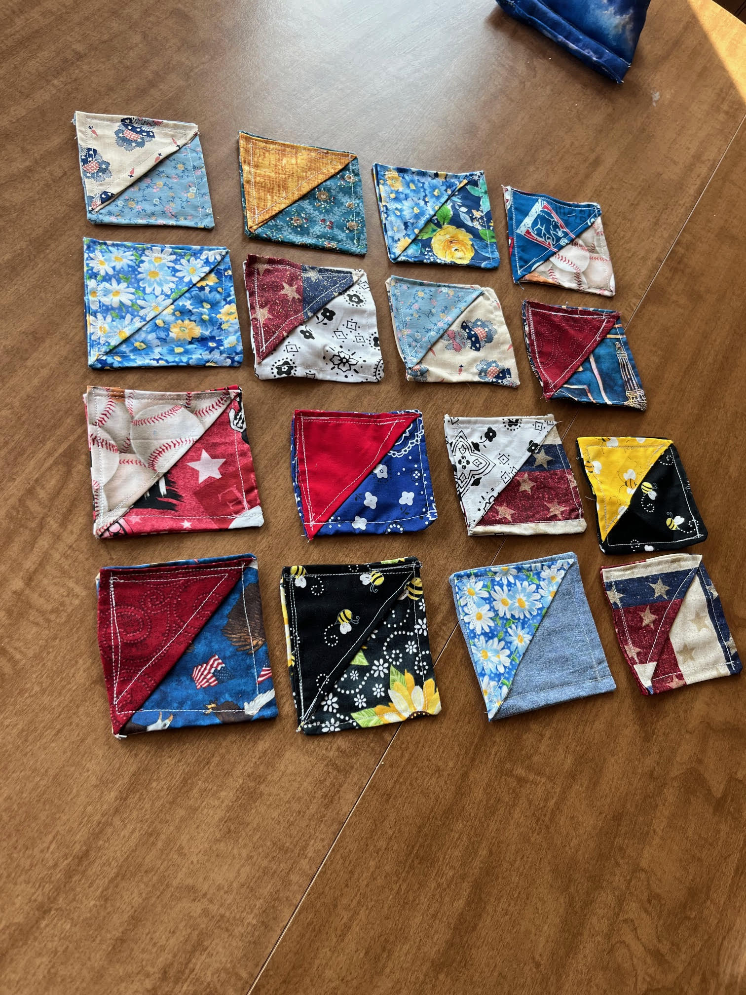 Patchwork Fabric Corner Bookmarks