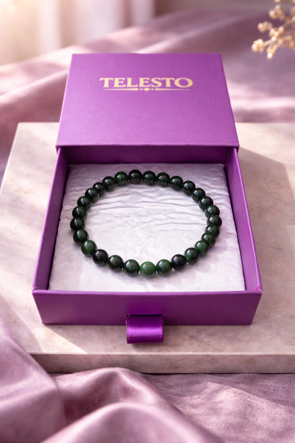 Moss Agate Growth Bracelet | Certificate of Authenticity of Bracelet also included |