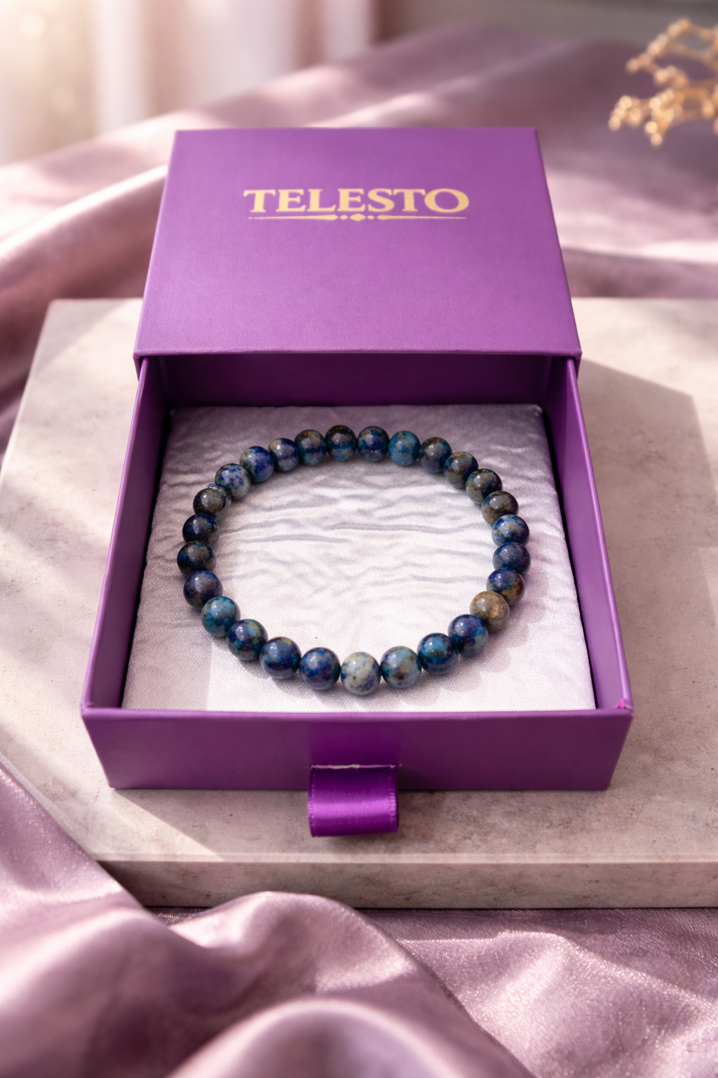 Lapis Lazuli Clarity Bracelet | Certificate of Authenticity of Bracelet also included |