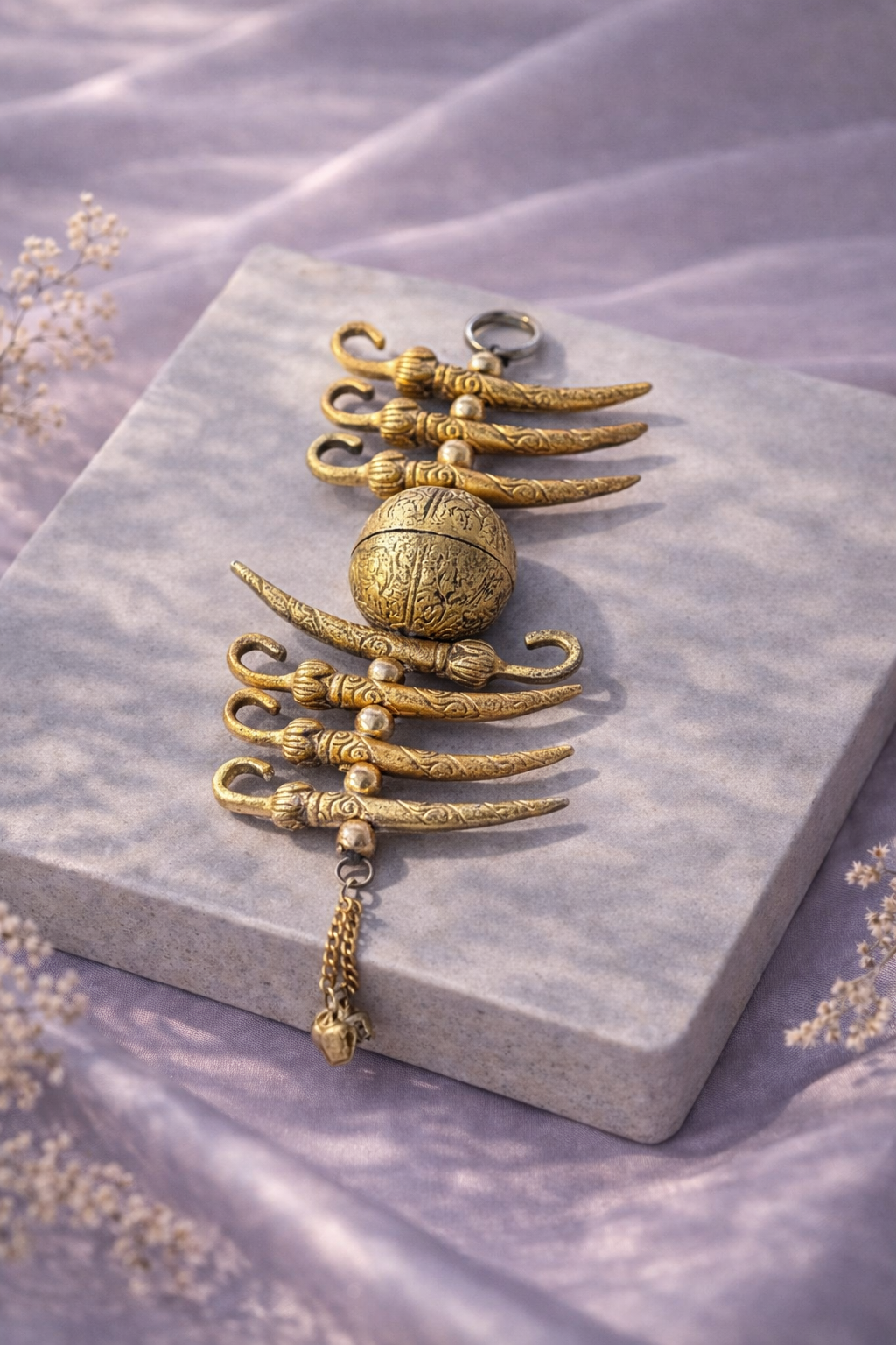 Metallic Nimbu Mirchi for Homes, Offices & Car Hanger ( 8 inches long)