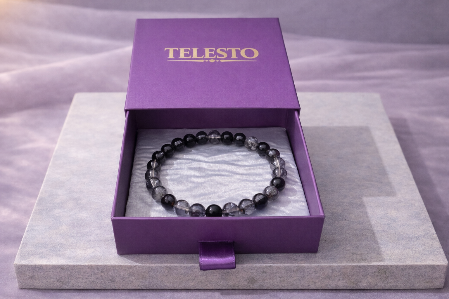 Natural Crack Crystal Unisex Bracelet 