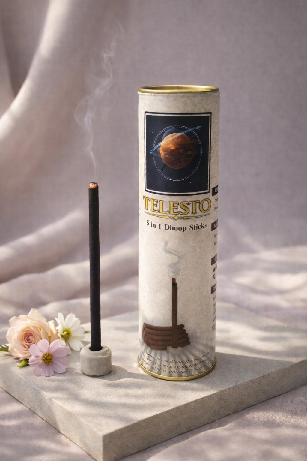 Mix (5 in 1) Fragrance Dhoop Sticks (Pack of 20 Sticks) – Includes Free Diya Batti