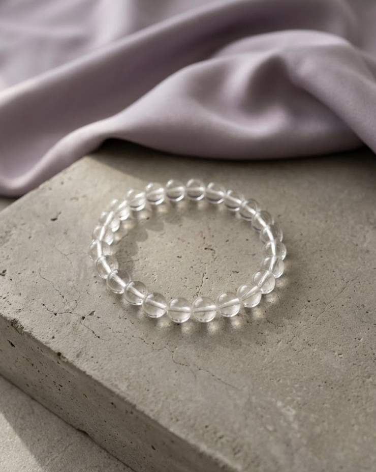Clear Quartz Focus Bracelet | Certificate of Authenticity of Bracelet also included |