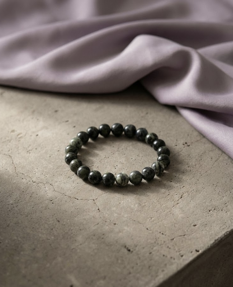 Kambaba Jasper Calm Bracelet | Certificate of Authenticity of Bracelet also included |