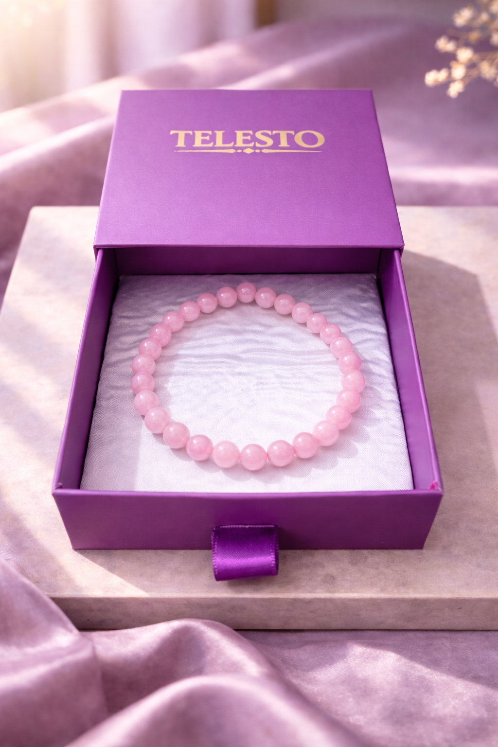 Rose Quartz Love Bracelet | Certificate of Authenticity of Bracelet also included |