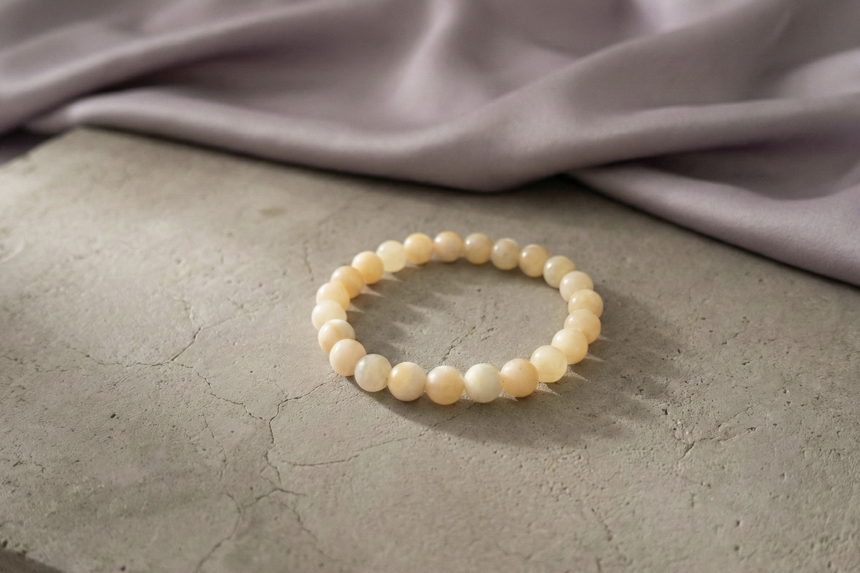 Yellow Calcite Positivity Bracelet | Certificate of Authenticity of Bracelet also included |