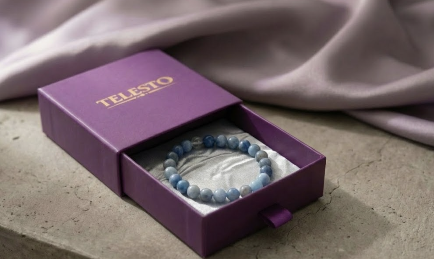Blue Aventurine Calm Bracelet | Certificate of Authenticity of Bracelet also included |