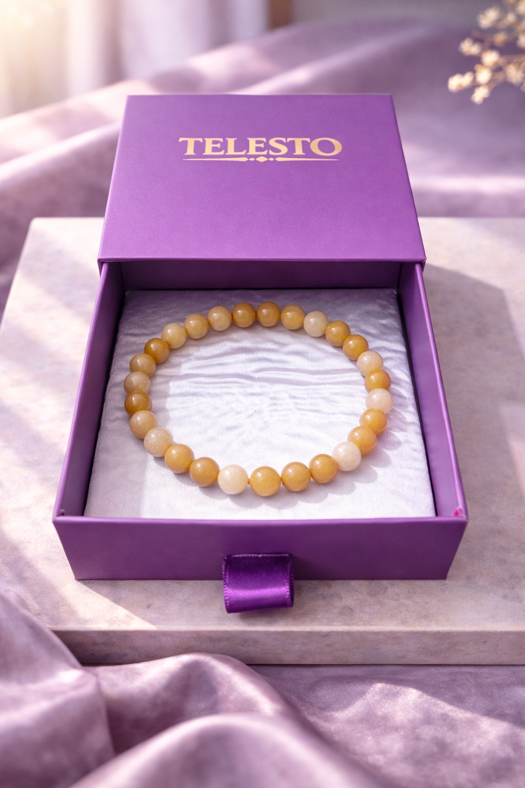 Yellow Aventurine Optimism Bracelet | Certificate of Authenticity of Bracelet also included |