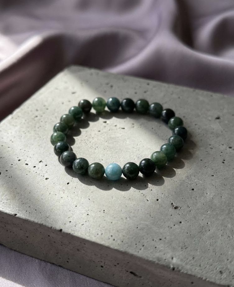 Moss Agate Growth Bracelet | Certificate of Authenticity of Bracelet also included |