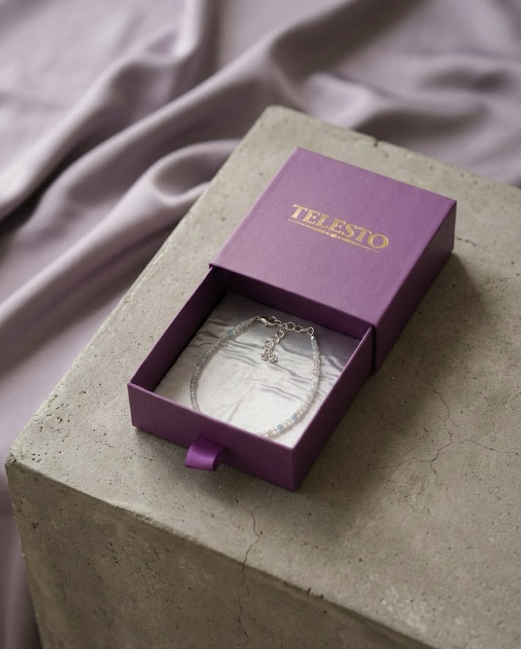 Morganite Love Anklet | Certificate of Authenticity of Anklet also included |