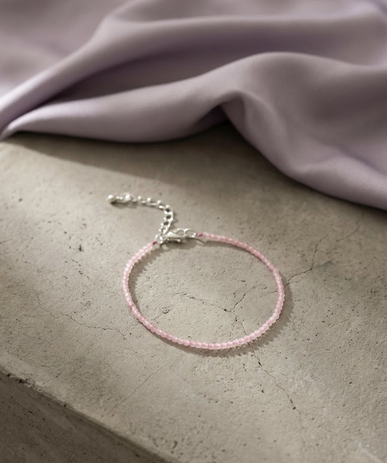 Rose Quartz Love Anklet | Certificate of Authenticity of Anklet also included |