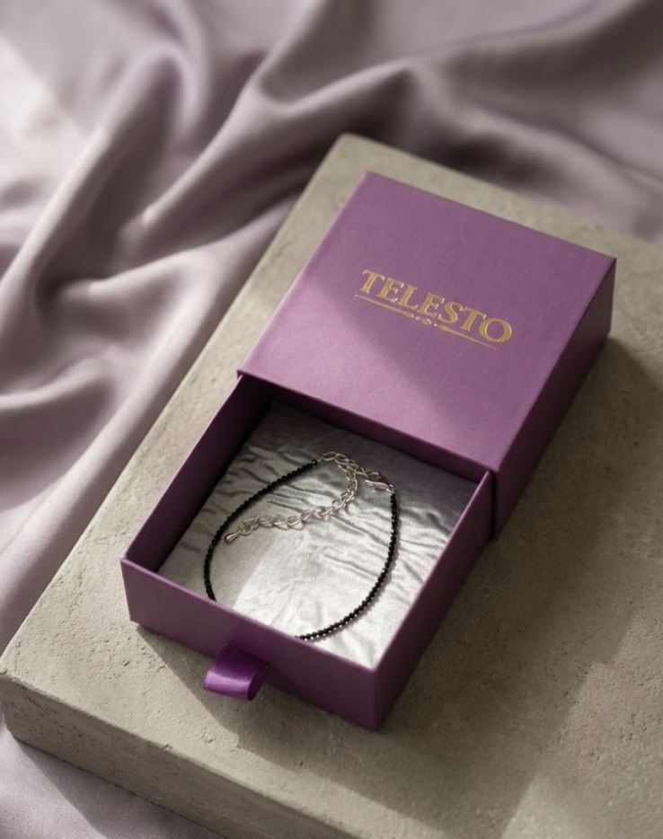 Black Tourmaline Protection Anklet | Certificate of Authenticity of Anklet also included |