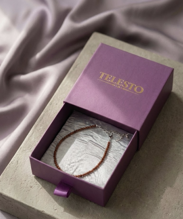 Red Goldstone Energy Anklet | Certificate of Authenticity of Anklet also included |