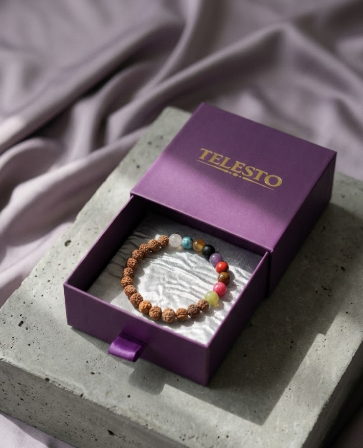 9 Chakra Energy Balance Bracelet | Certificate of Authenticity of Bracelet also included |