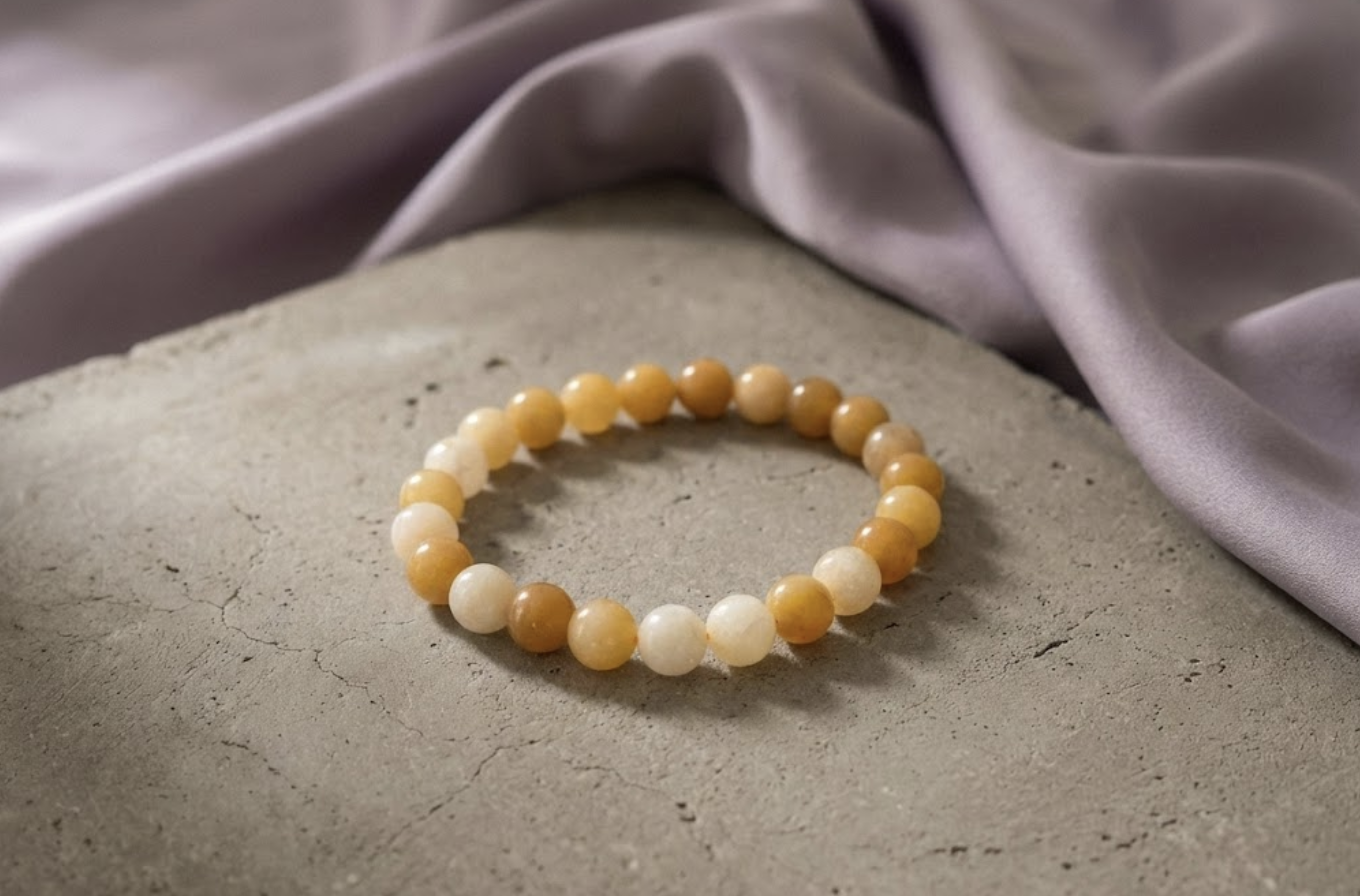 Yellow Aventurine Optimism Bracelet | Certificate of Authenticity of Bracelet also included |