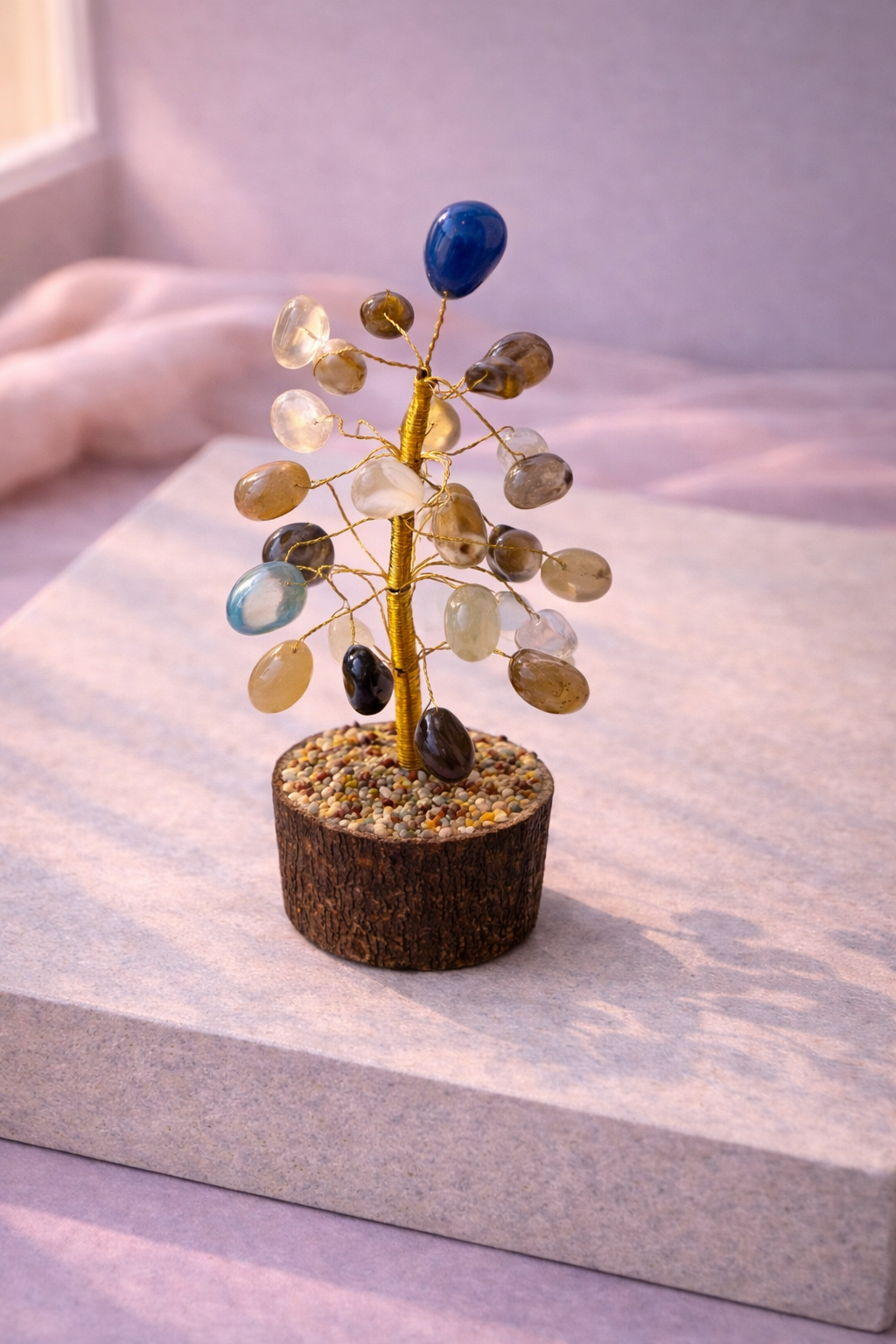 Natural Healing Gemstone Tree - 25 Beads Medium Size