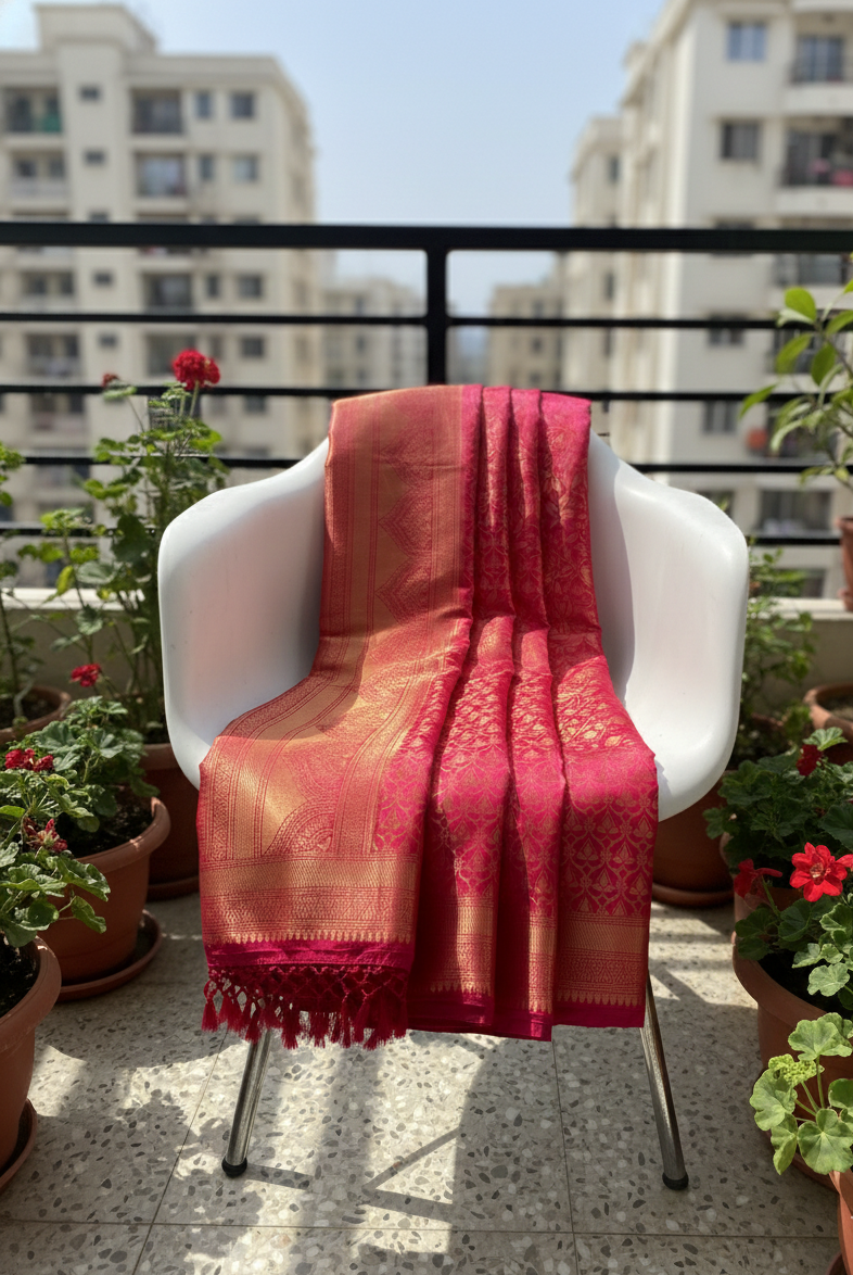 Traditional Red Silk Saree
