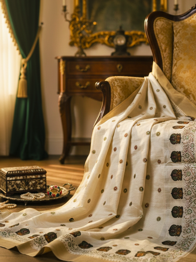 Traditional Kerala Kasavu Saree