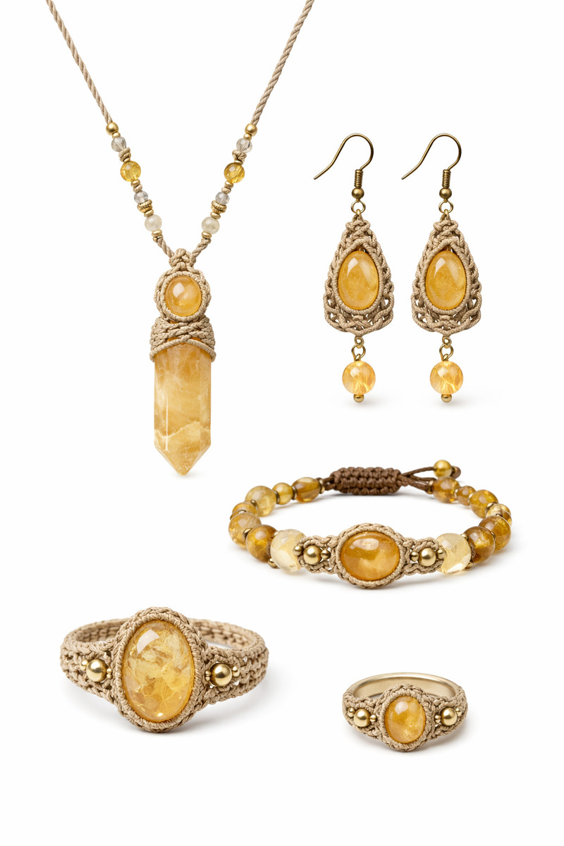 Set de joyeria de citrino