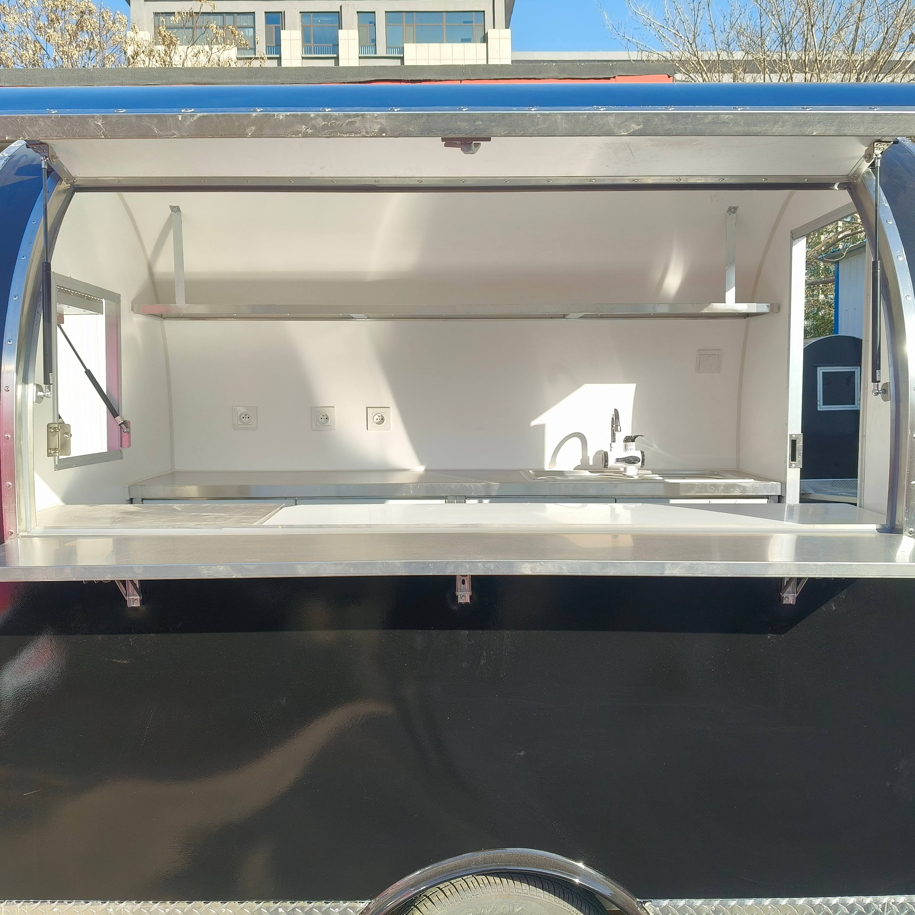 Foodtrailer TF-DR Nouvelle Génération 220x160 Noir Frigo/congel