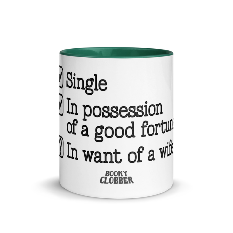 Jane Austen "In Want of a Wife" - Mug