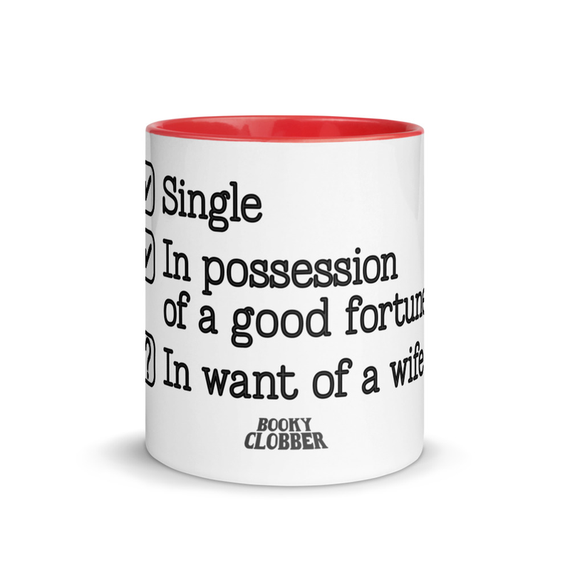 Jane Austen "In Want of a Wife" - Mug