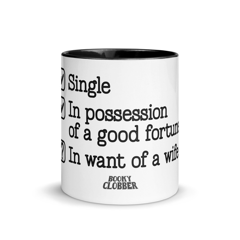 Jane Austen "In Want of a Wife" - Mug