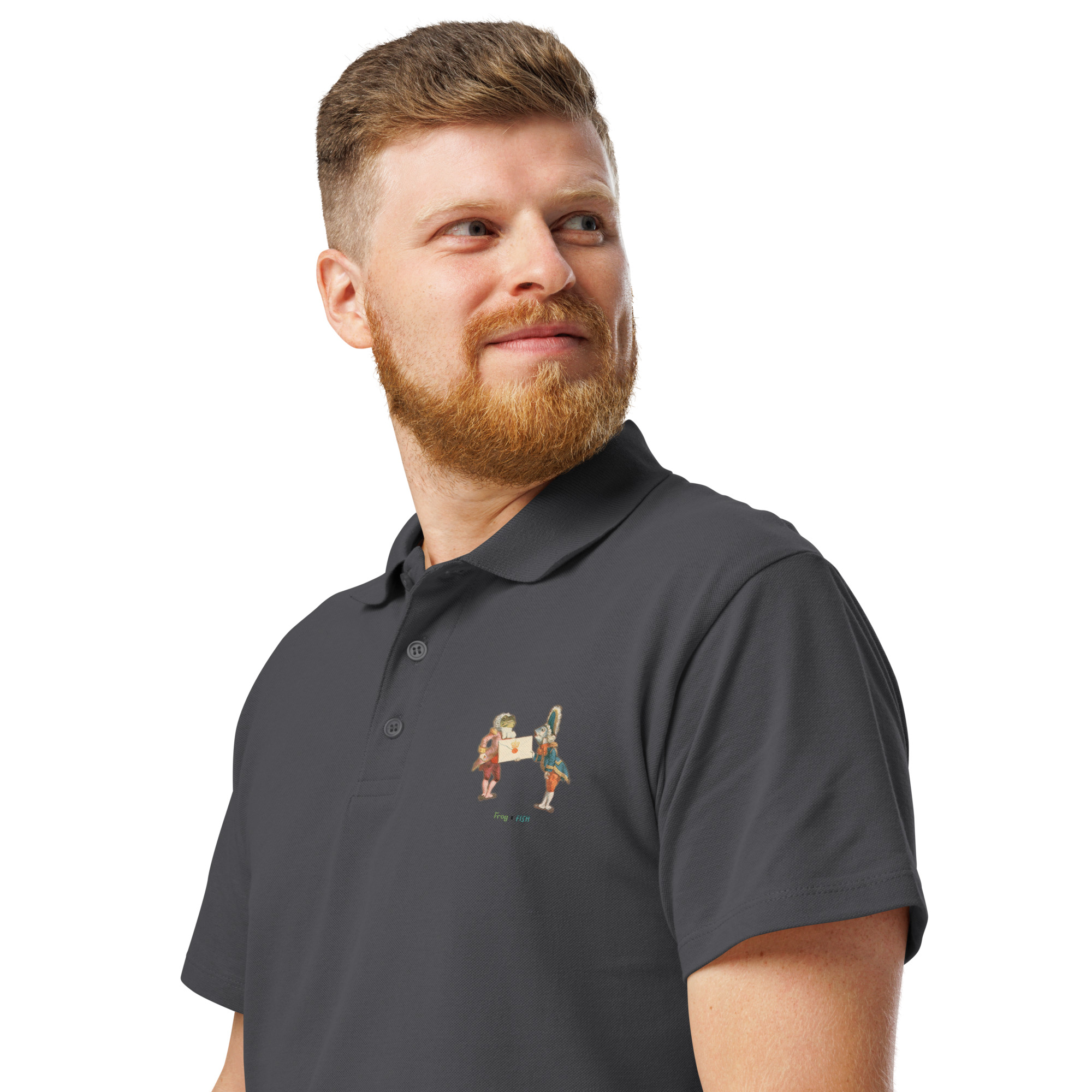 Alice in Wonderland "Frog x Fish" - Premium pique polo shirt