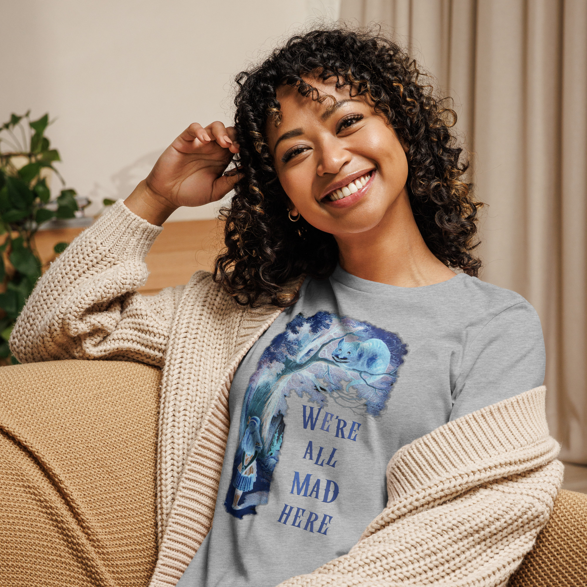 Alice in Wonderland "We're All Mad Here" - Women's Relaxed T-Shirt