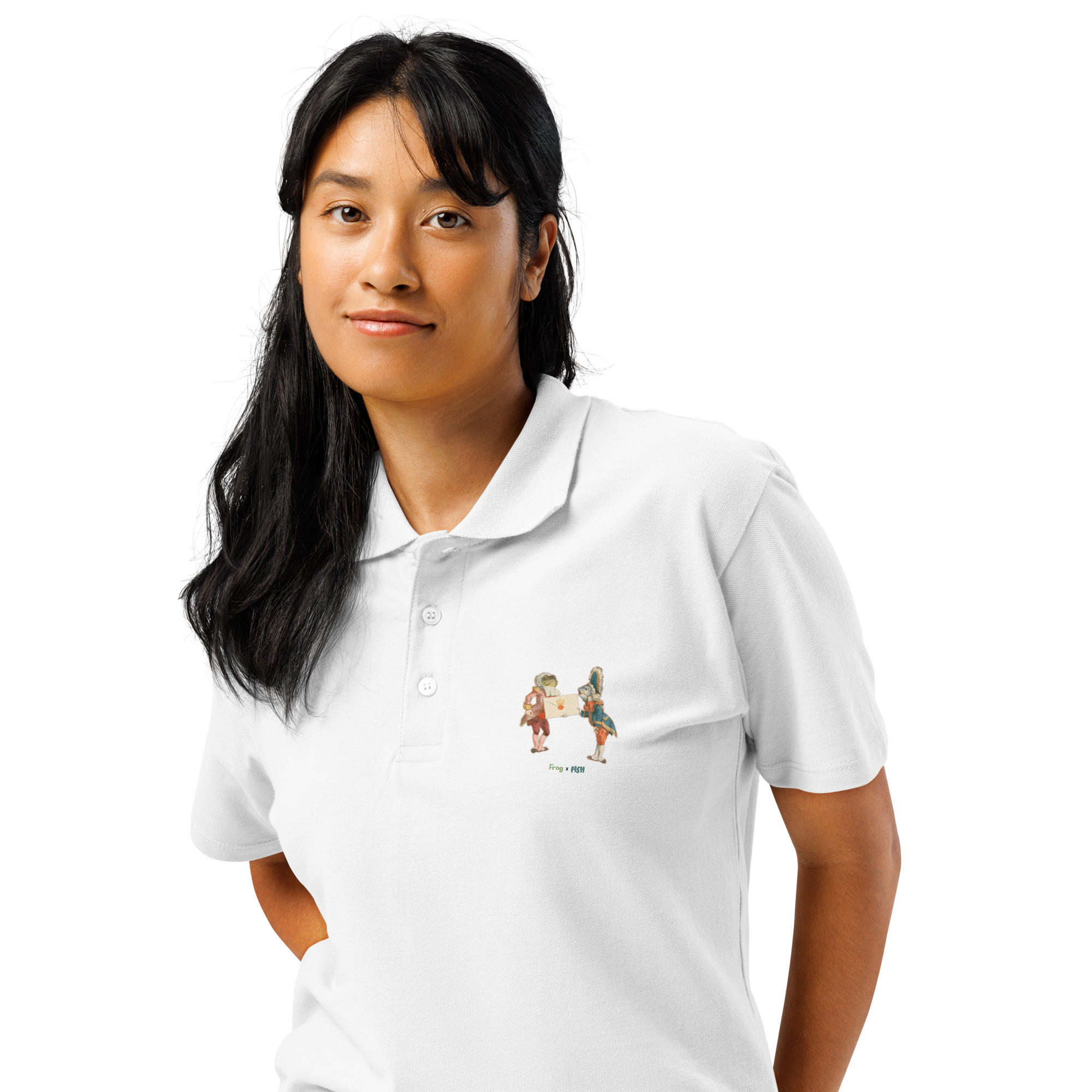 Alice in Wonderland "Frog x Fish" - Premium pique polo shirt