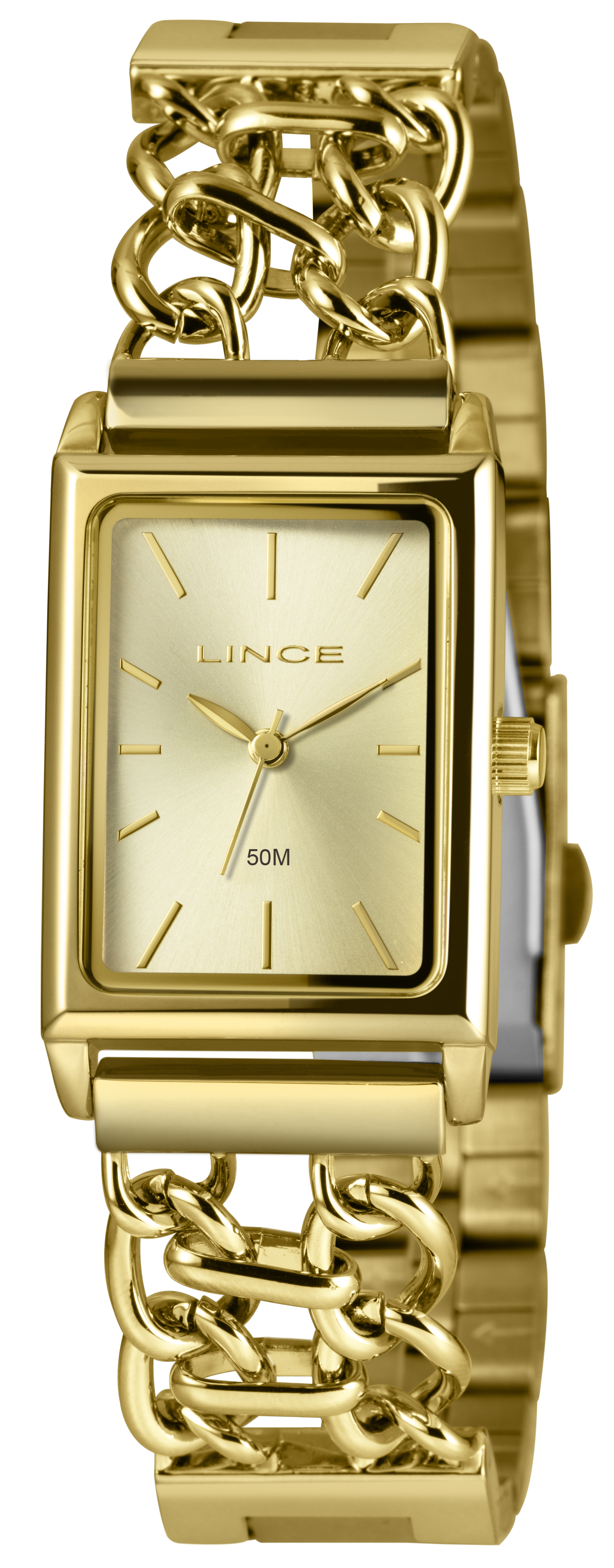 Relógio Lince Dourado Feminino