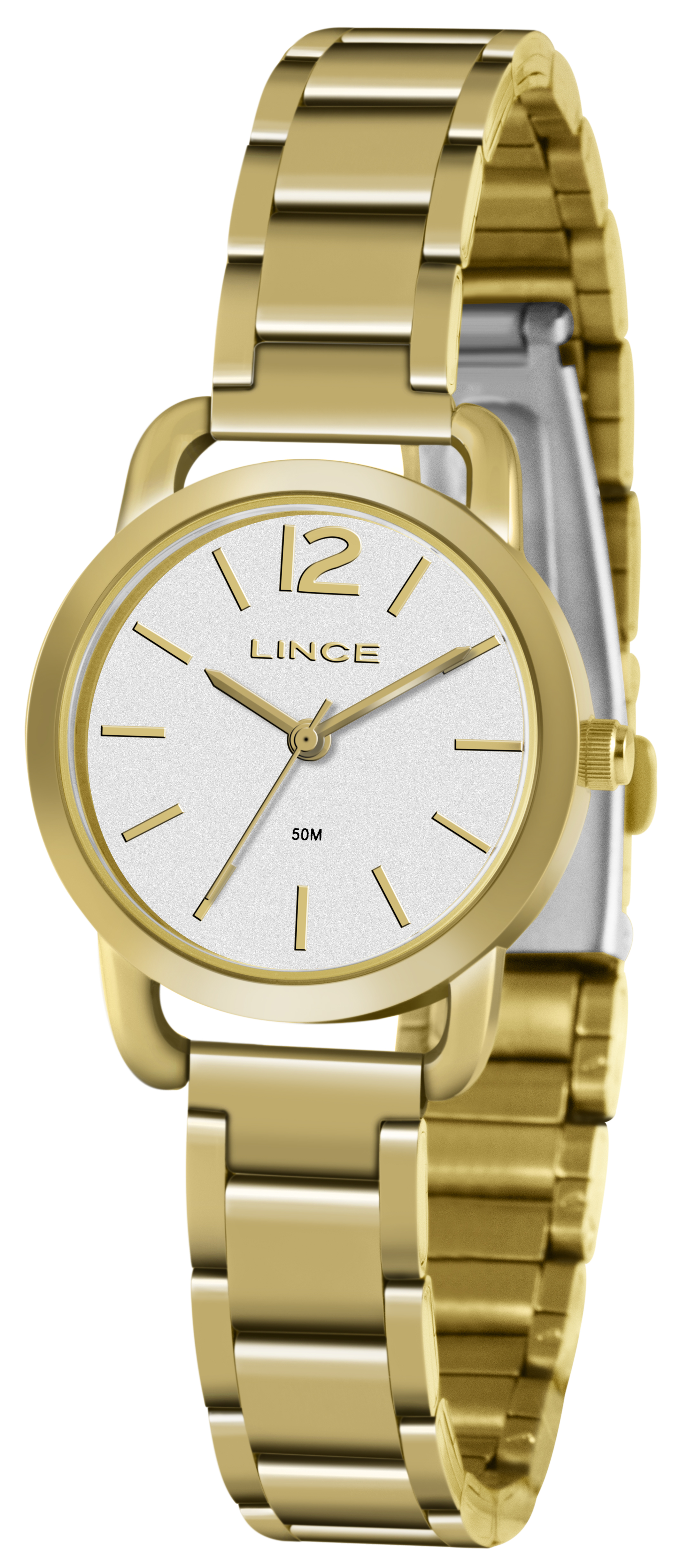 Relógio Feminino Dourado Lince