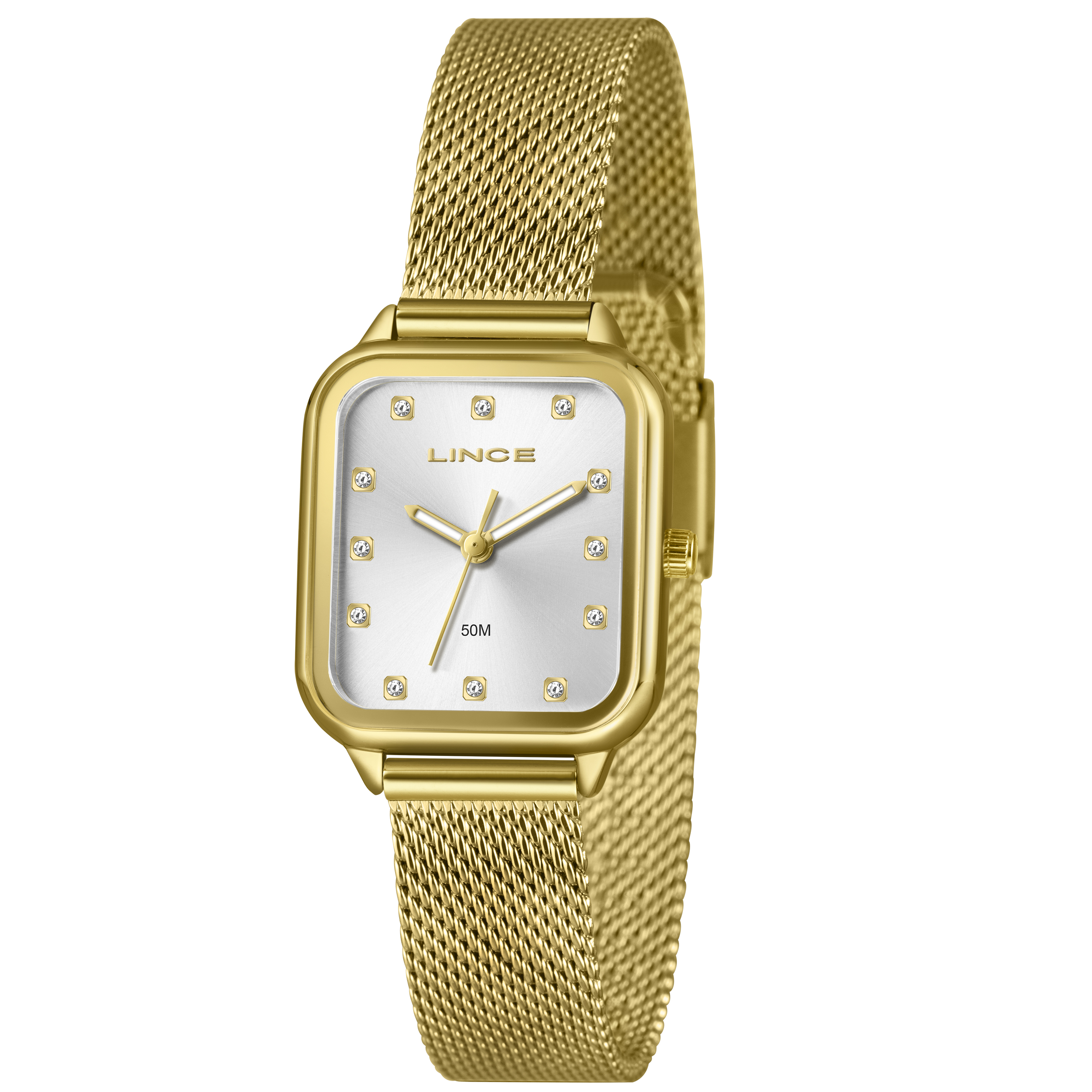Relógio Lince Dourado Feminino