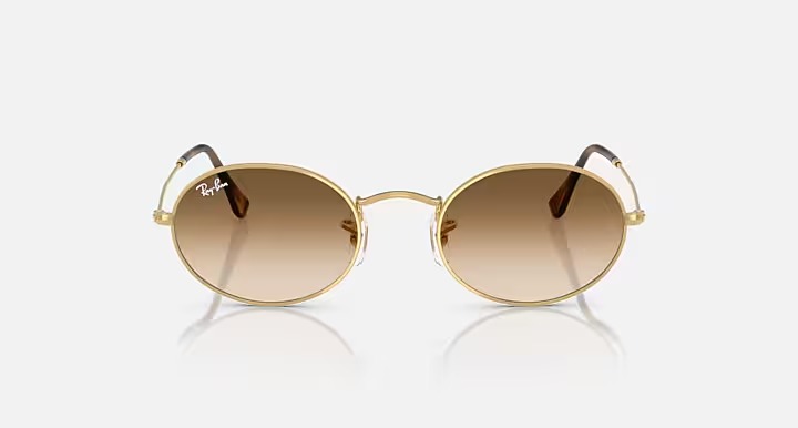 Óculos de Sol Ray-Ban Oval Dourado