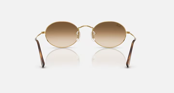 Óculos de Sol Ray-Ban Oval Dourado