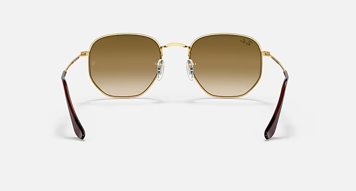 Óculos de Sol Hexagonal Dourado Ray-Ban