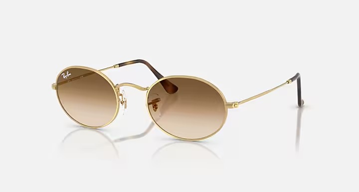 Óculos de Sol Ray-Ban Oval Dourado