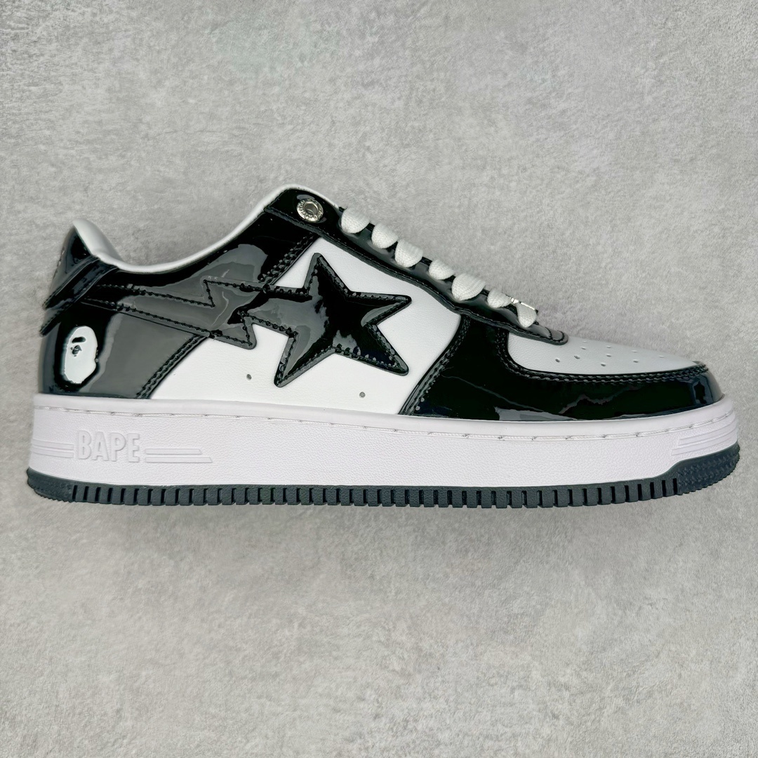 tenis bape sta low preto e branco