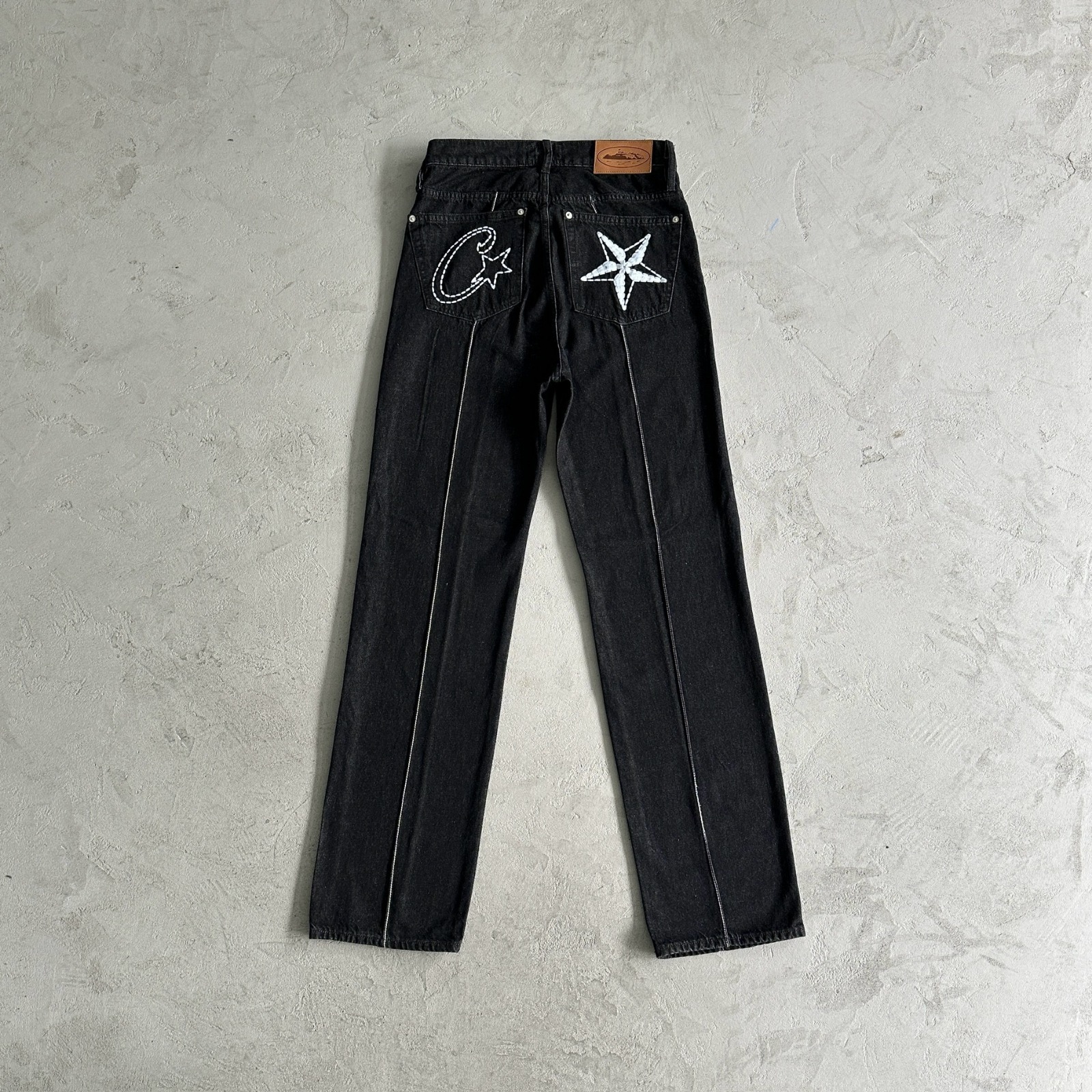  Calça denim jeans-dark wash corteiz