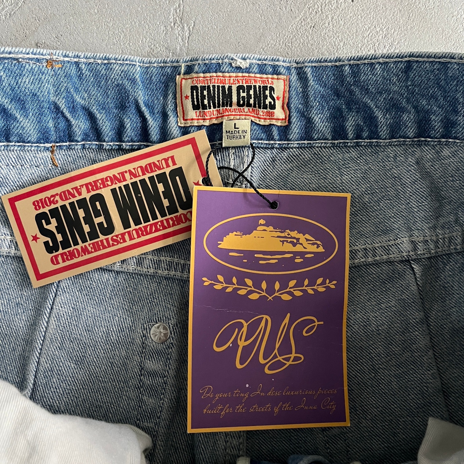 Calça denim jeans corteiz