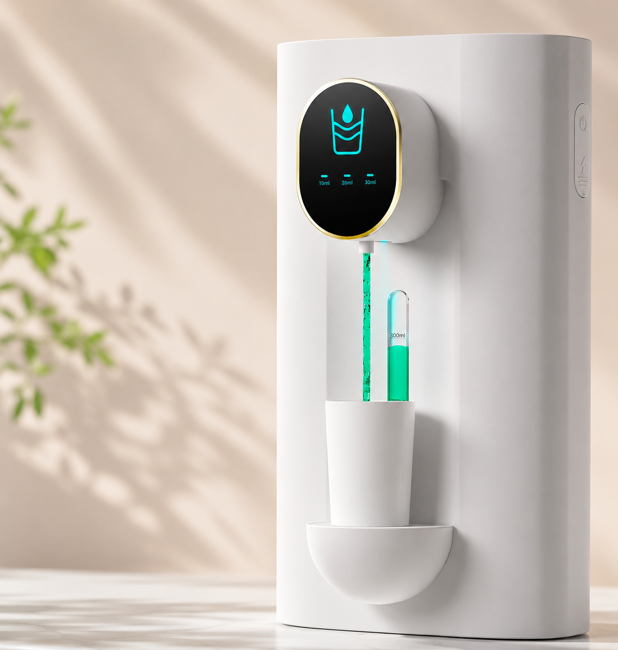 Oylik Automatic Mouthwash Dispenser 18.26 oz Touchless Mouthwash Dispenser for Bathroom 2 Magnetic Cup