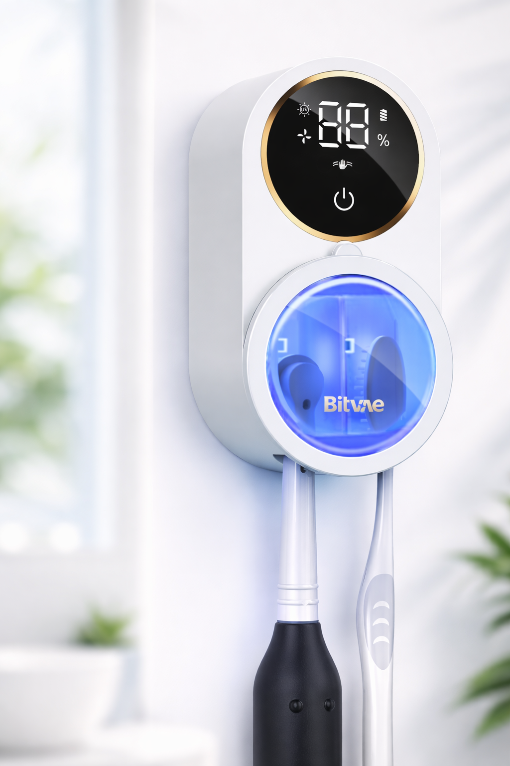 Bitvae Tooth Brush Holder for Bathroom 2.0, Infrared Sensing Toothbrush Cleaner